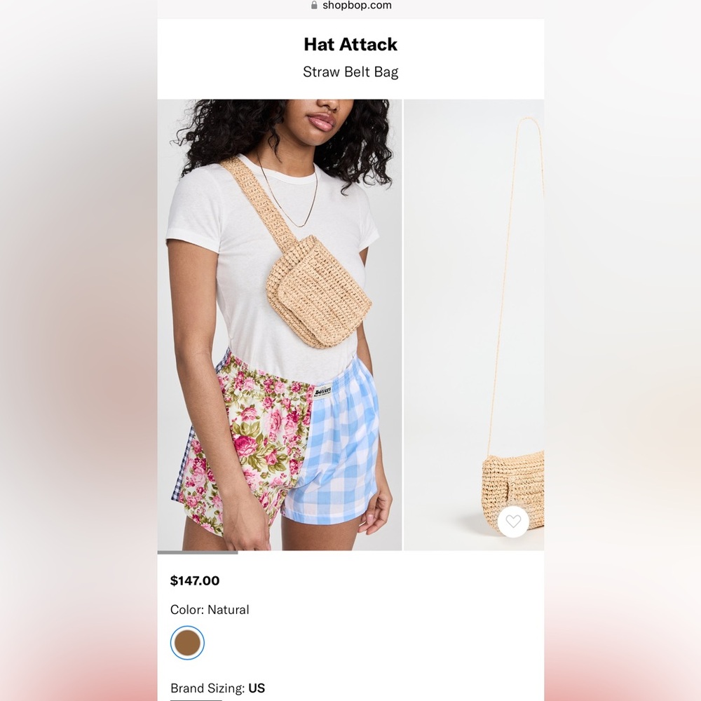 Hat Attack straw belt bag